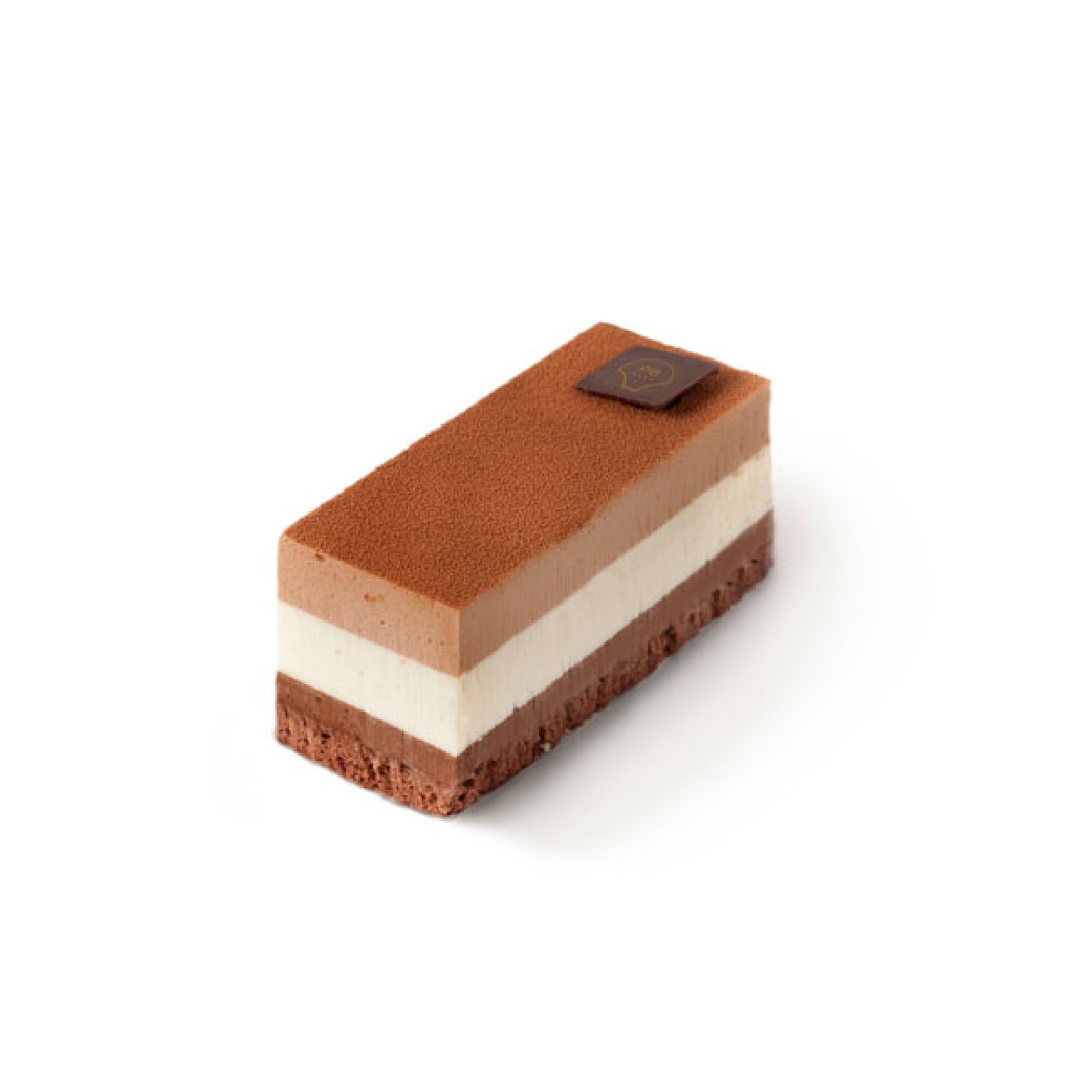 Pastel mousse de tres chocolates